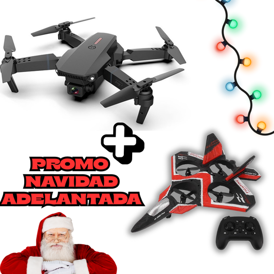 Drone Portátil + Avión a Control Remoto